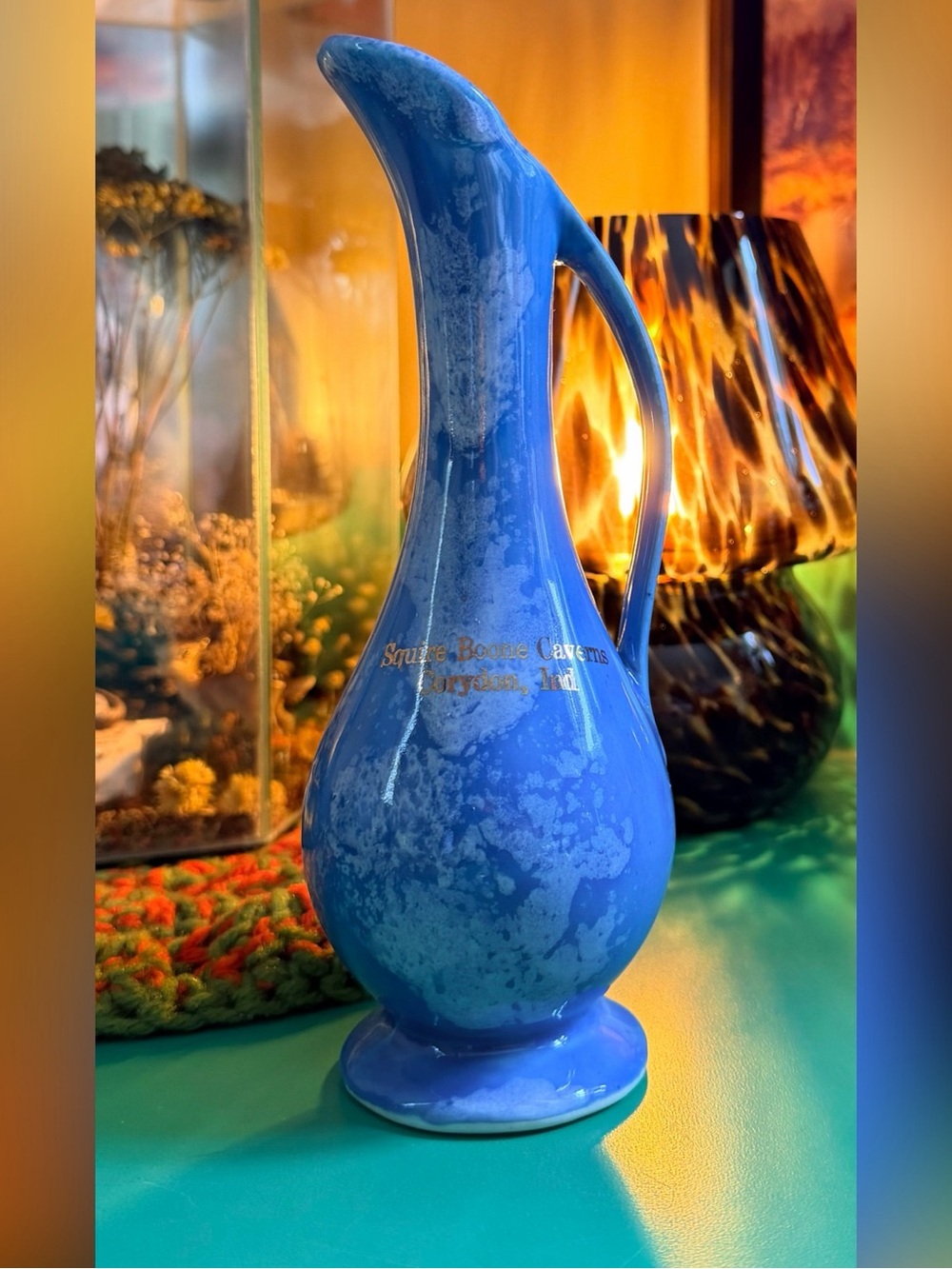 🦇 Vintage (1960s; 1970s) Paden City Artware (PCA) Squire Boone Caverns Ewer 🦇